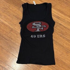 Black Tank Top with Red and Silver Logo